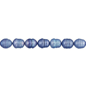 Blue, 8.5mm Width by 8.5mm Length by 11.5mm Height, Circled Pearl Bead. Quantity per pack: 36 Pieces.