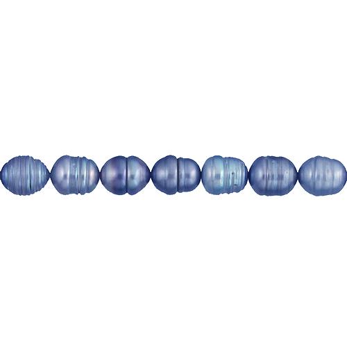 Blue, 8.5mm Width by 8.5mm Length by 11.5mm Height, Circled Pearl Bead. Quantity per pack: 36 Pieces.