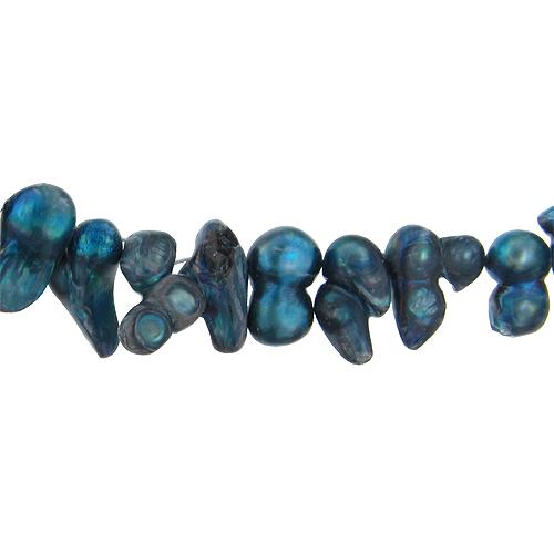 Deep Blue, 16.0mm Width by 7.0mm Length by 13.0mm Height, Baroque Pearl Bead. Quantity per pack: 42 Pieces.