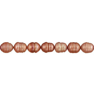 Coral, 8.0mm Width by 8.0mm Length by 11.5mm Height, Circled Pearl Bead. Quantity per pack: 38 Pieces.