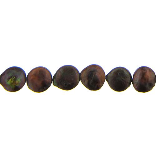 Bronze, 12.0mm Width by 5.5mm Length by 12.0mm Height, Coin Pearl Bead. Quantity per pack: 42 Pieces.