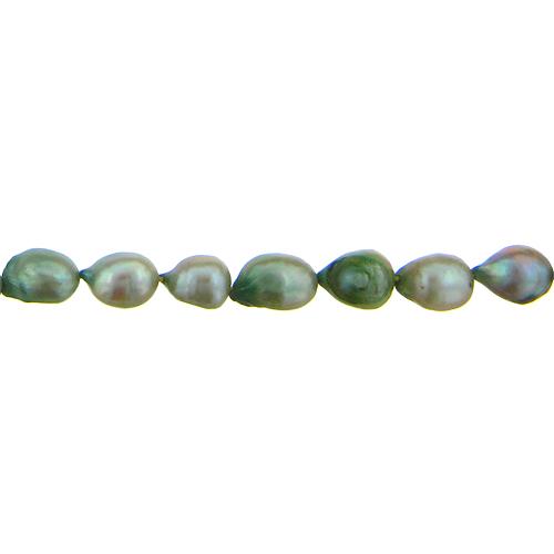 Light Green, 8.0mm Width by 6.5mm Length by 10.5mm Height, Potato Pearl Bead. Quantity per pack: 36 Pieces.