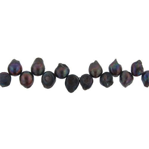 Dark Gray, 9.0mm Width by 6.5mm Length by 11.5mm Height, Potato Baroque Bead. Quantity per pack: 59 Pieces.