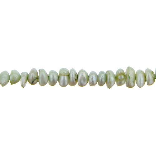 Light Green, 9.5mm Width by 8.0mm Length by 6.0mm Height, Potato Pearl Bead. Quantity per pack: 76 Pieces.