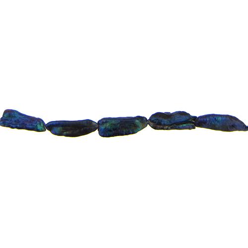 Iridescent, 9.0mm Width by 6.5mm Length by 23.0mm Height, Rice Pearl Bead. Quantity per pack: 19 Pieces.