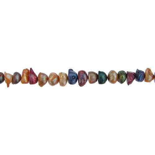 Multicolor, 13.5mm Width by 9.5mm Length by 7.5mm Height, Potato Pearl Bead. Quantity per pack: 65 Pieces.