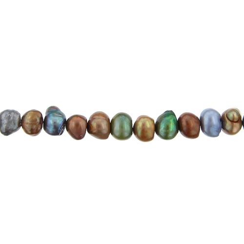 Multicolor, 13.0mm Width by 11.0mm Length by 10.0mm Height, Potato Pearl Bead. Quantity per pack: 42 Pieces.