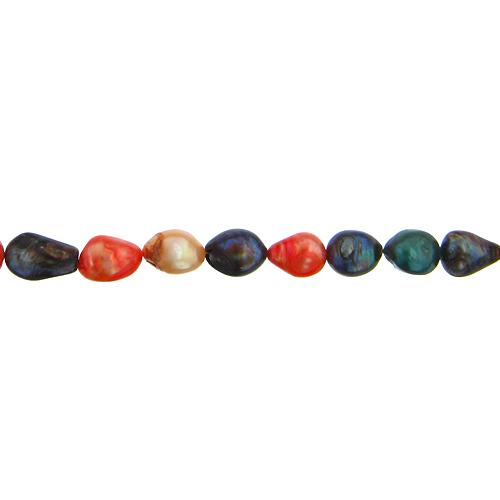 Multicolor, 10.5mm Width by 9.0mm Length by 15.0mm Height, Potato Pearl Bead. Quantity per pack: 30 Pieces.