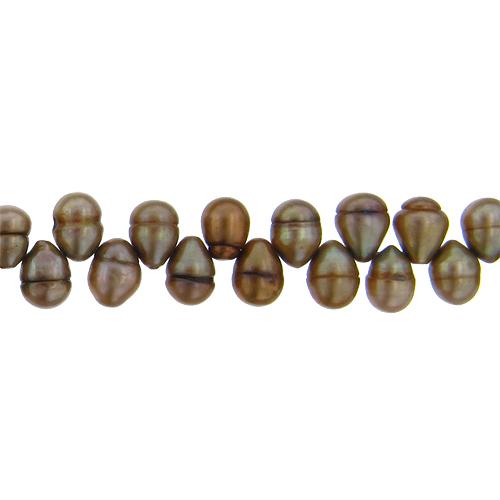 Crystal Gold, 8.0mm Width by 8.0mm Length by 13.0mm Height, Circled Pearl Bead. Quantity per pack: 83 Pieces.