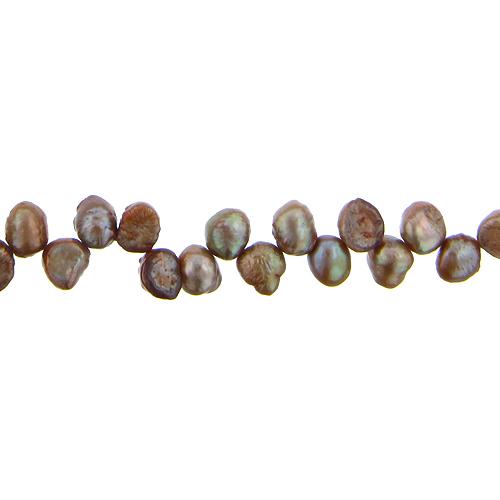 Gold, 9.0mm Width by 8.0mm Length by 10.5mm Height, Potato Pearl Bead. Quantity per pack: 61 Pieces.