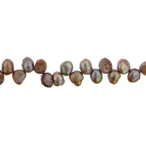 Gold, 9.0mm Width by 8.0mm Length by 10.5mm Height, Potato Pearl Bead. Quantity per pack: 61 Pieces.