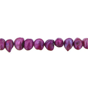 Magenta, 13.5mm Width by 10.5mm Length by 11.0mm Height, Potato Pearl Bead. Quantity per pack: 38 Pieces.