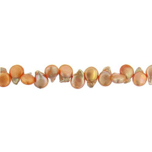 Orange, 9.0mm Width by 4.5mm Length by 11.5mm Height, Coin Pearl Bead. Quantity per pack: 54 Pieces.