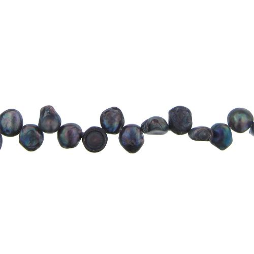 Dark Purple, 9.5mm Width by 5.0mm Length by 10.0mm Height, Potato Pearl Bead. Quantity per pack: 53 Pieces.