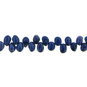 Blue, 7.0mm Width by 6.0mm Length by 9.0mm Height, Potato Pearl Bead. Quantity per pack: 85 Pieces.