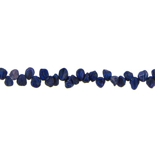 Blue, 4.5mm Width by 4.0mm Length by 6.0mm Height, Potato Pearl Bead. Quantity per pack: 131 Pieces.