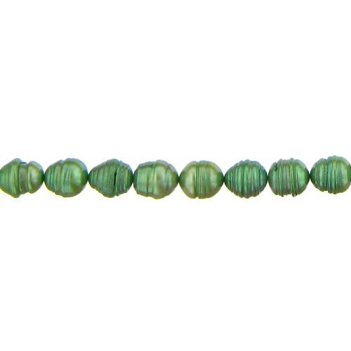 Green, 10.0mm Width by 10.0mm Length by 11.0mm Height, Circled Pearl Bead. Quantity per pack: 39 Pieces.