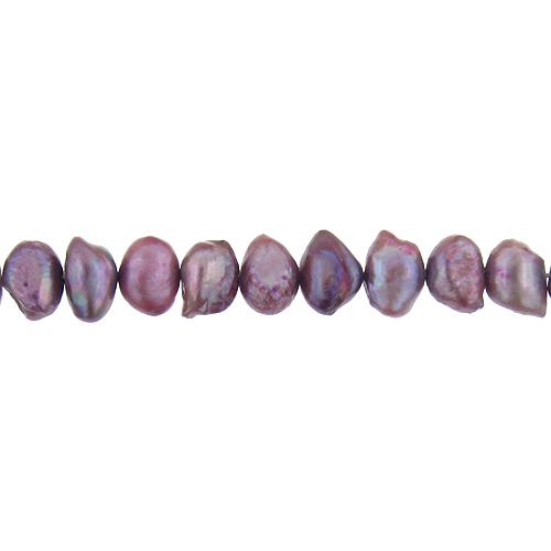Mauve, 12.5mm Width by 8.0mm Length by 9.5mm Height, Potato Pearl Bead. Quantity per pack: 46 Pieces.