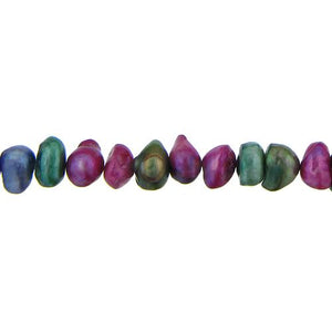 Multicolor, 14.5mm Width by 12.0mm Length by 8.5mm Height, Potato Pearl Bead. Quantity per pack: 43 Pieces.