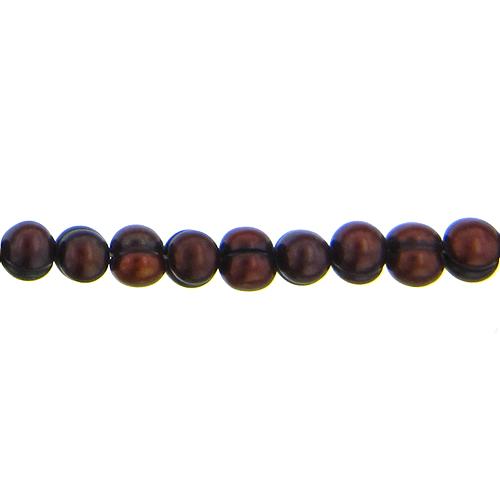 Deep Brown, 8.5mm Width by 6.5mm Length by 8.0mm Height, Potato Pearl Bead. Quantity per pack: 64 Pieces.