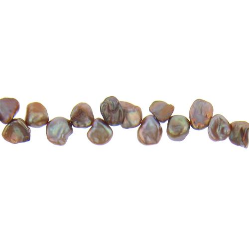 Gold, 9.5mm Width by 6.0mm Length by 10.0mm Height, Potato Pearl Bead. Quantity per pack: 70 Pieces.