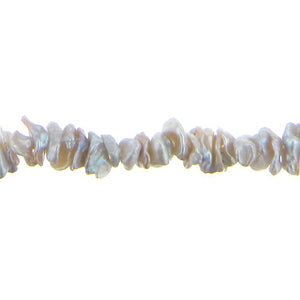 Cream, 5.5mm Width by 6.5mm Length by 3.0mm Height, Keshi Pearl Bead. Quantity per pack: 173 Pieces.