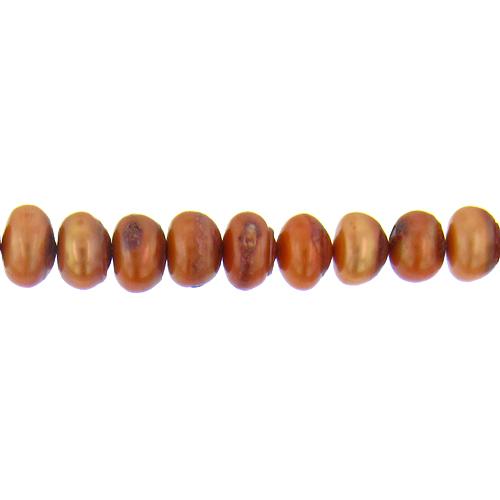 Copper, 11.5mm Width by 11.5mm Length by 8.5mm Height, Button Pearl Bead. Quantity per pack: 49 Pieces.