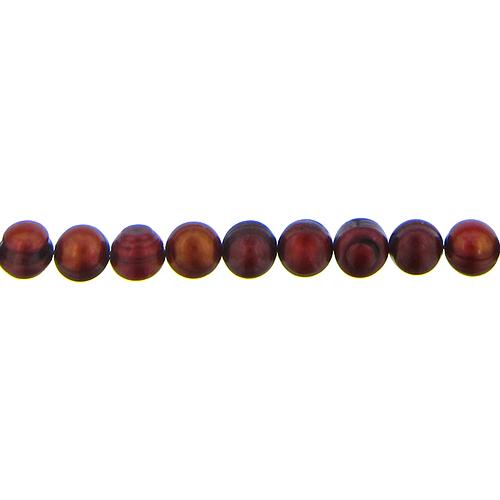 Maroon, 8.5mm Width by 7.0mm Length by 7.5mm Height, Circled Pearl Bead. Quantity per pack: 70 Pieces.