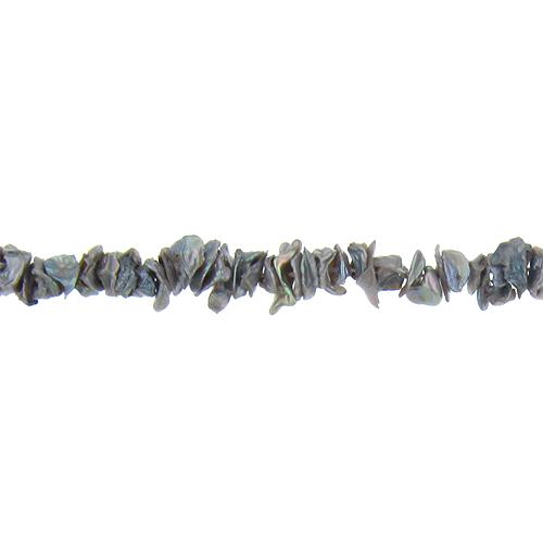 Light Gray, 6.5mm Width by 7.5mm Length by 2.0mm Height, Keshi Pearl Bead. Quantity per pack: 170 Pieces.