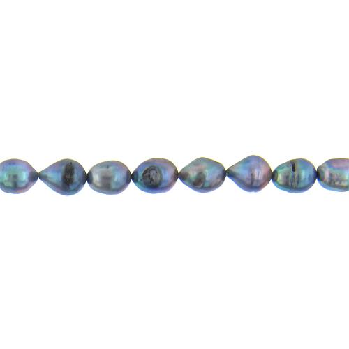 Iridescent, 9.0mm Width by 9.0mm Length by 12.5mm Height, Potato Pearl Bead. Quantity per pack: 35 Pieces.