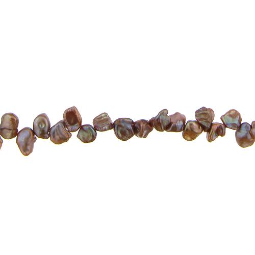 Rose Gold, 7.5mm Width by 4.0mm Length by 9.0mm Height, Petal Pearl Bead. Quantity per pack: 68 Pieces.
