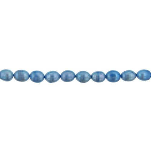 Light Blue, 7.0mm Width by 7.0mm Length by 8.5mm Height, Oval Pearl Bead. Quantity per pack: 62 Pieces.