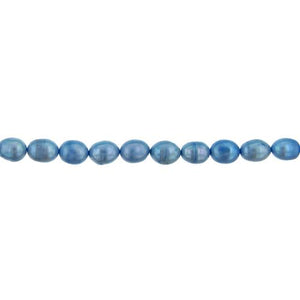 Light Blue, 7.0mm Width by 7.0mm Length by 8.5mm Height, Oval Pearl Bead. Quantity per pack: 62 Pieces.