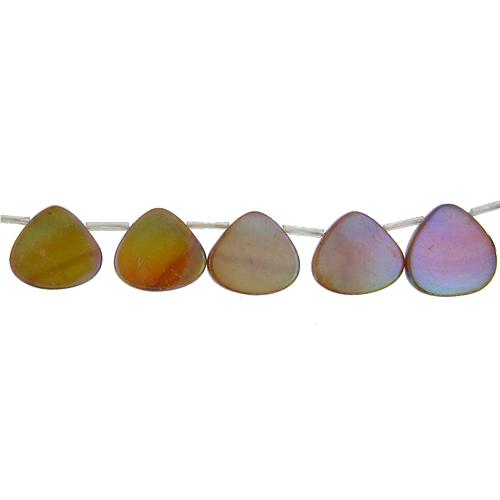 Bright Gold, 20.0mm Width by 3.0mm Length by 18.0mm Height, Triangle Shell Bead. Quantity per pack: 19 Pieces.