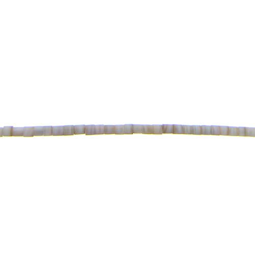 Cream, 3.0mm Width by 3.0mm Length by 3.0mm Height, Cylinder Shell Bead. Quantity per pack: 135 Pieces.