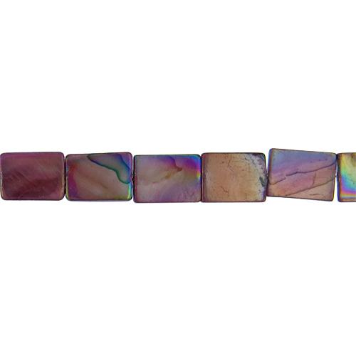 Mauve, 15.0mm Width by 2.5mm Length by 20.0mm Height, Rectangle Shell Bead. Quantity per pack: 20 Pieces.
