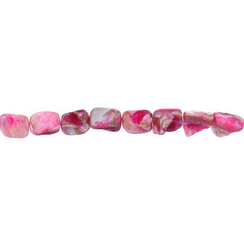 Magenta, 15.5mm Width by 7.0mm Length by 15.0mm Height, Baroque Shell Bead. Quantity per pack: 27 Pieces.