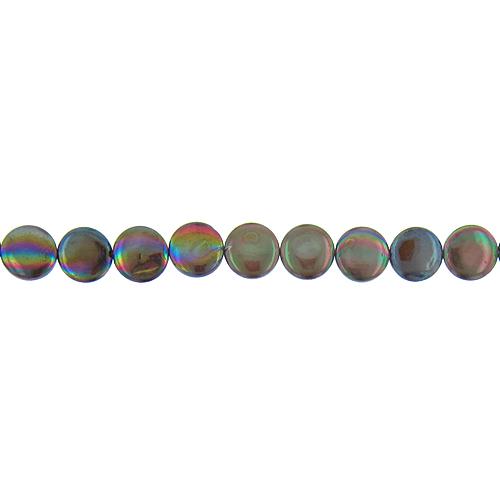 Brown, 13.0mm Width by 4.0mm Length by 13.0mm Height, Coin Shell Bead. Quantity per pack: 31 Pieces.