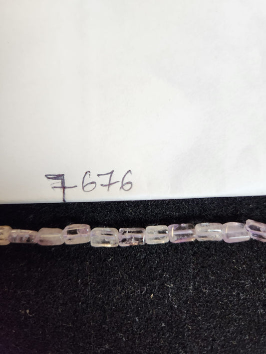 Amethyst, 5.0mm Width by 3.0mm Length by 7.5mm Height, Rectanglar Stone Bead. Quantity per pack: 56 Pieces.