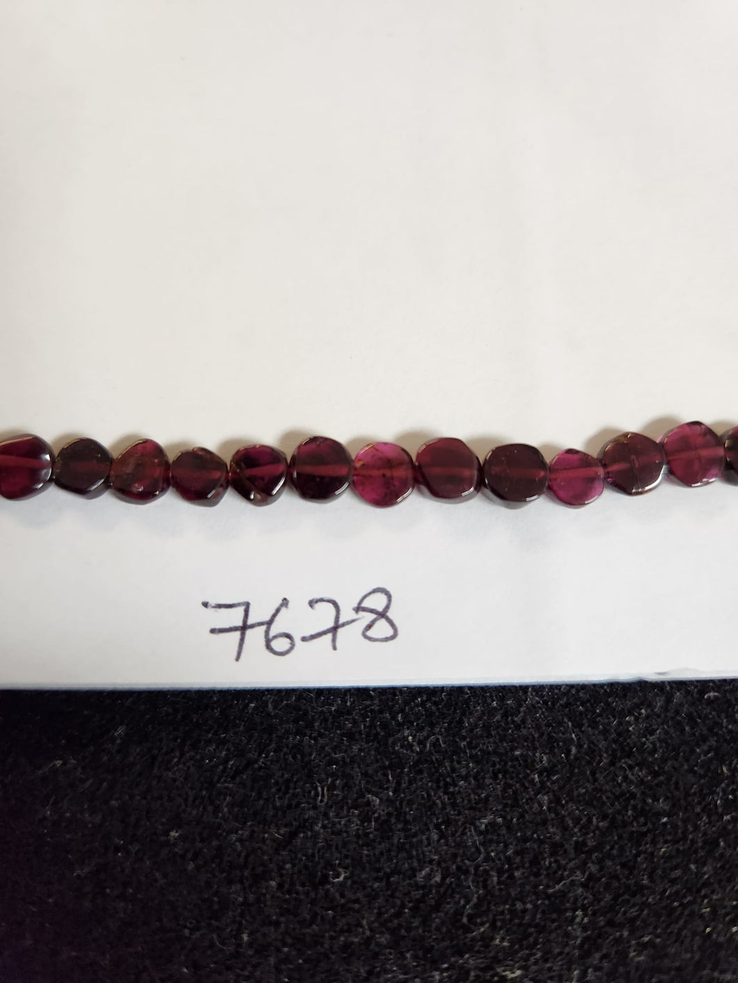 Garnet, 5.2mm Width by 2.0mm Length by 5.4mm Height, Flat Round Stone Bead. Quantity per pack: 112 Pieces.