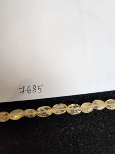 Citrine, 7.5mm Width by 4.4mm Length by 9.8mm Height, Oval Stone Bead. Quantity per pack: 37 Pieces.