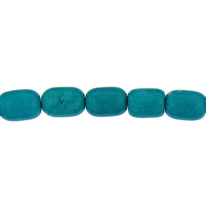 Turquoise, 10.0mm Width by 10.0mm Length by 14.7mm Height, Cylindrical Stone Bead. Quantity per pack: 22 Pieces.