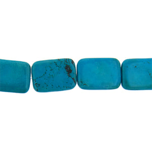 Turquoise, 24.3mm Width by 6.6mm Length by 35.0mm Height, Rectangular Stone Bead. Quantity per pack: 11 Pieces.