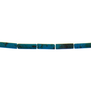 Turquoise, 6.4mm Width by 6.4mm Length by 21.7mm Height, Cylindrical Stone Bead. Quantity per pack: 18 Pieces.