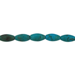 Turquoise, 7.8mm Width by 7.8mm Length by 16.0mm Height, Oval Stone Bead. Quantity per pack: 25 Pieces.