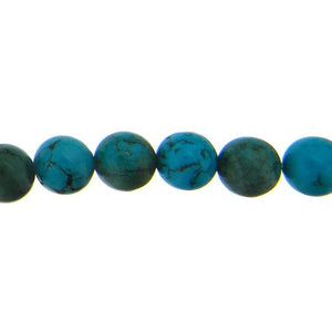 Turquoise, 10.5mm Width / Length / Height, Round Stone Bead. Quantity per pack: 39 Pieces.