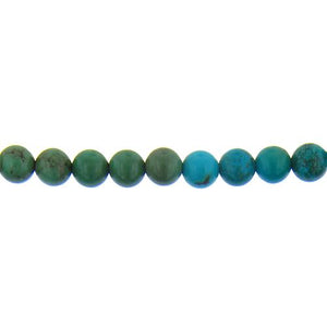 Turquoise, 7.8mm Width / Length / Height, Round Stone Bead. Quantity per pack: 52 Pieces.