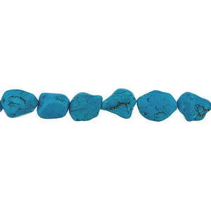 Turquoise, 19.5mm Width by 15.6mm Length by 21.9mm Height, Natural Stone Bead. Quantity per pack: 19 Pieces.