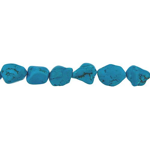 Turquoise, 19.5mm Width by 15.6mm Length by 21.9mm Height, Natural Stone Bead. Quantity per pack: 19 Pieces.