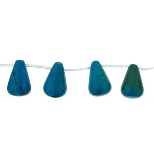 Turquoise, 16.0mm Width by 16.0mm Length by 24.5mm Height, Teardrop Stone Bead. Quantity per pack: 16 Pieces.